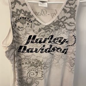 Harley Davidson White Tank Top